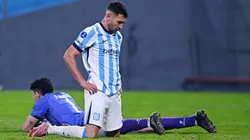 Adrián Maravilla Martínez tras errar una chance inmejorable en la eliminación de Racing vs. Caracas por la Copa Sudamericana 2026.