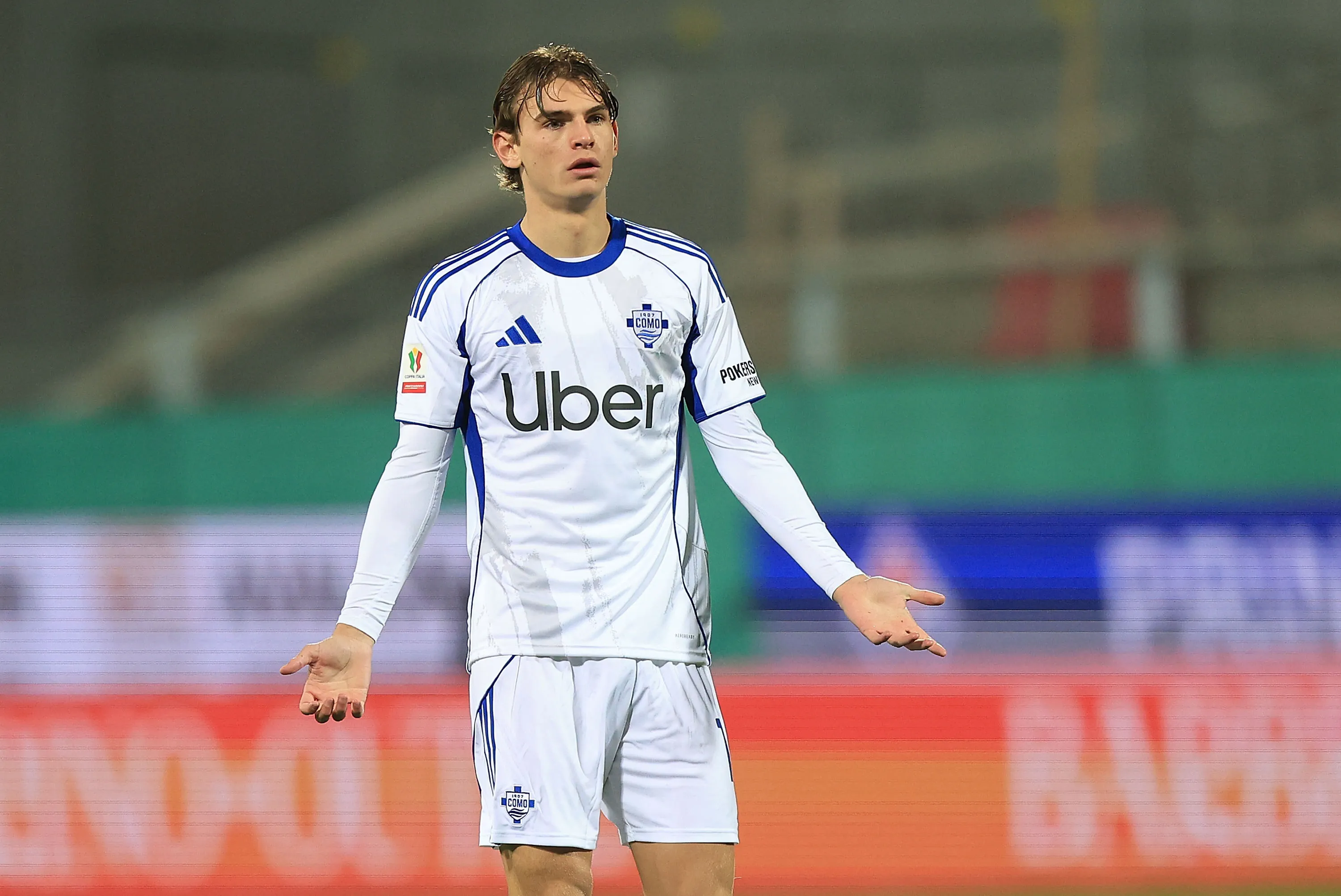 Nico Paz, futbolista argentino del Como 1907. (Getty Images)