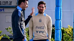 Lionel Scaloni y Lionel Messi en la Selección Argentina.
