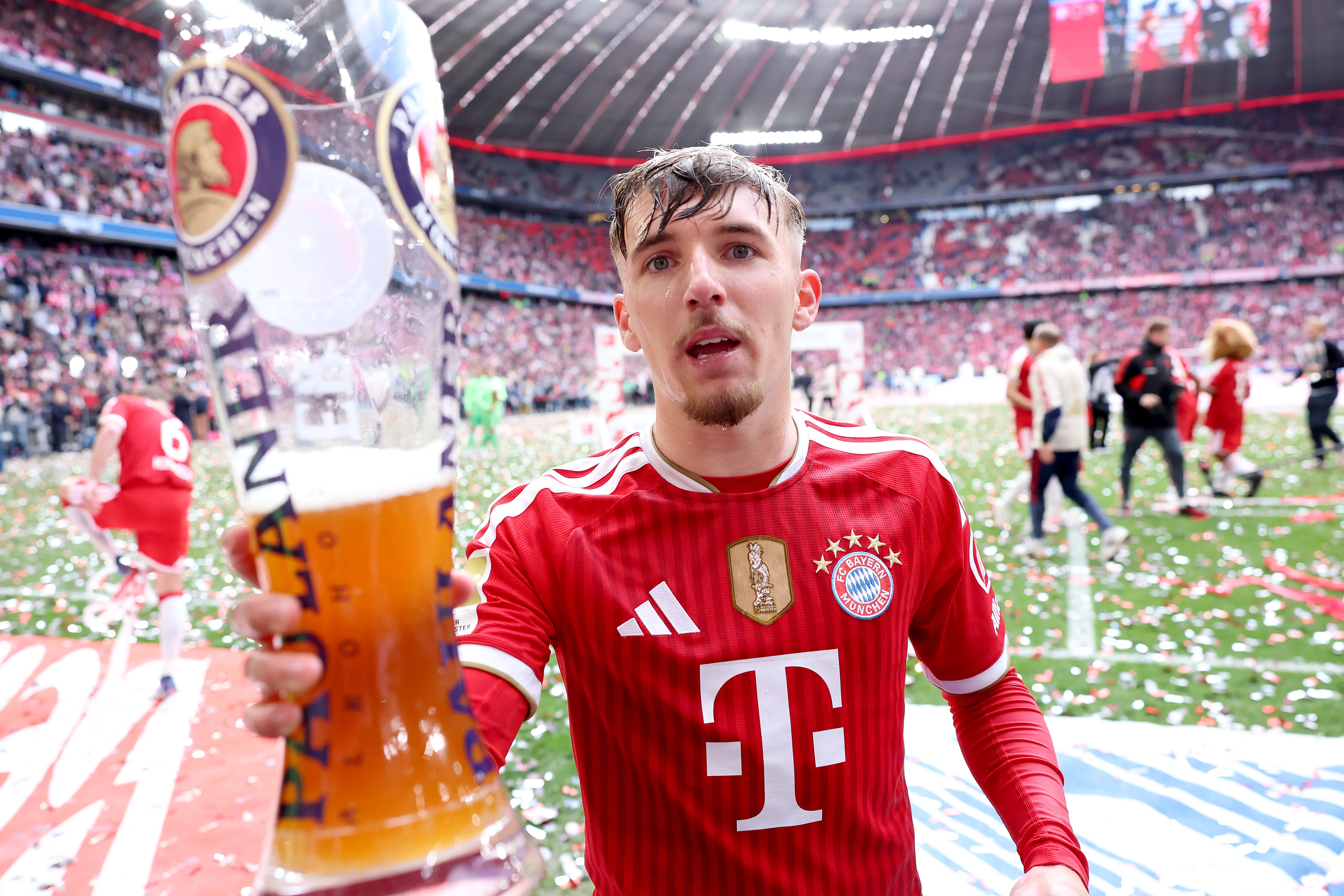 Lennart Karl durante la celebración de la última Bundesliga.