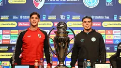 Lucas Martínez Quarta y Lucas Zelarayán, junto al trofeo del Torneo Apertura 2026.