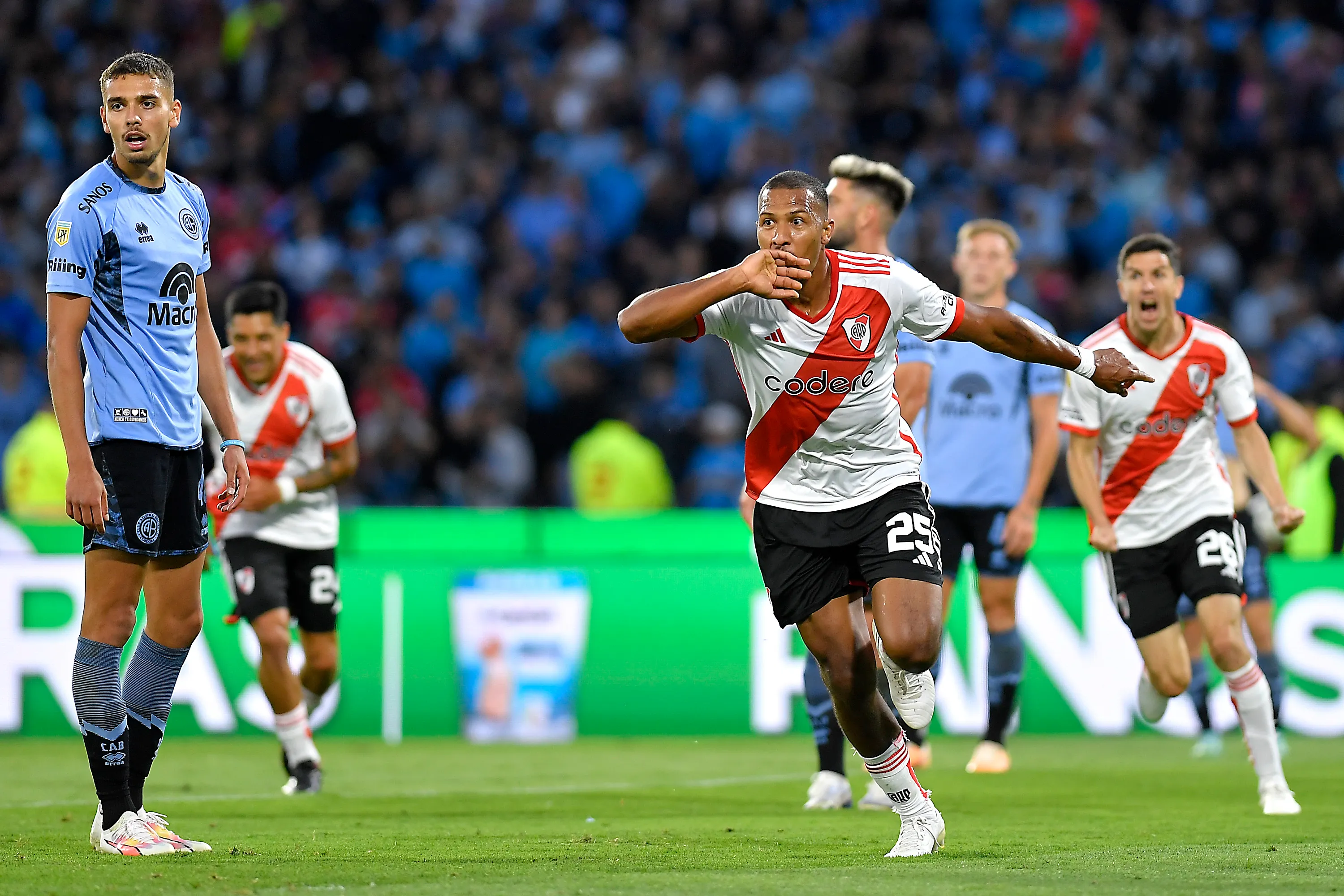 En 2023, River eliminó a Belgrano en el Kempes por los cuartos de final de la Copa de la Liga (Getty Images).