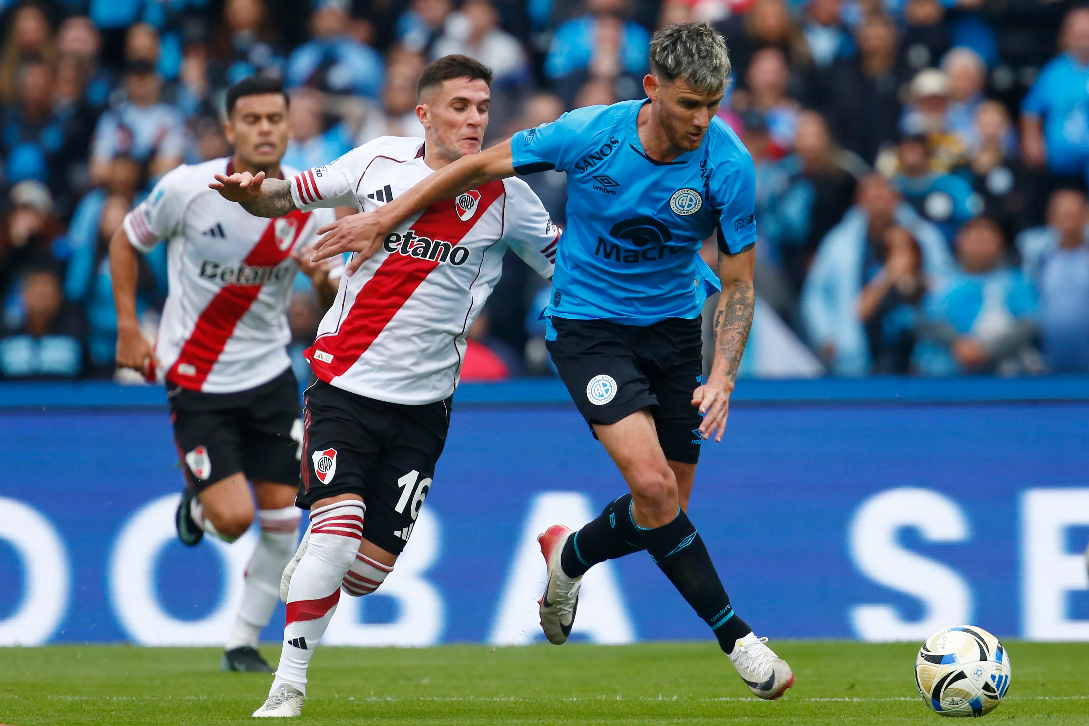Fabricio Bustos en la final entre River y Belgrano. (Getty Images)