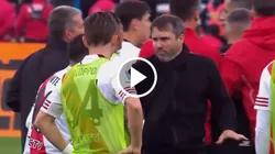Eduardo Coudet explotó contra Yael Falcón Pérez, tras la final que River perdió ante Belgrano. (Captura ESPN)