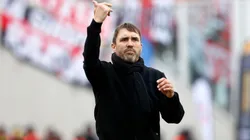 Eduardo Coudet durante el partido ante Belgrano.