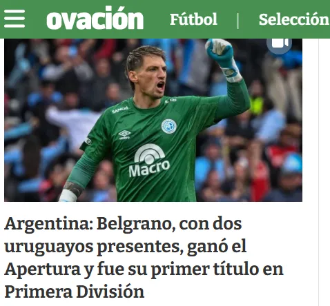 Ovación, El País – Uruguay.