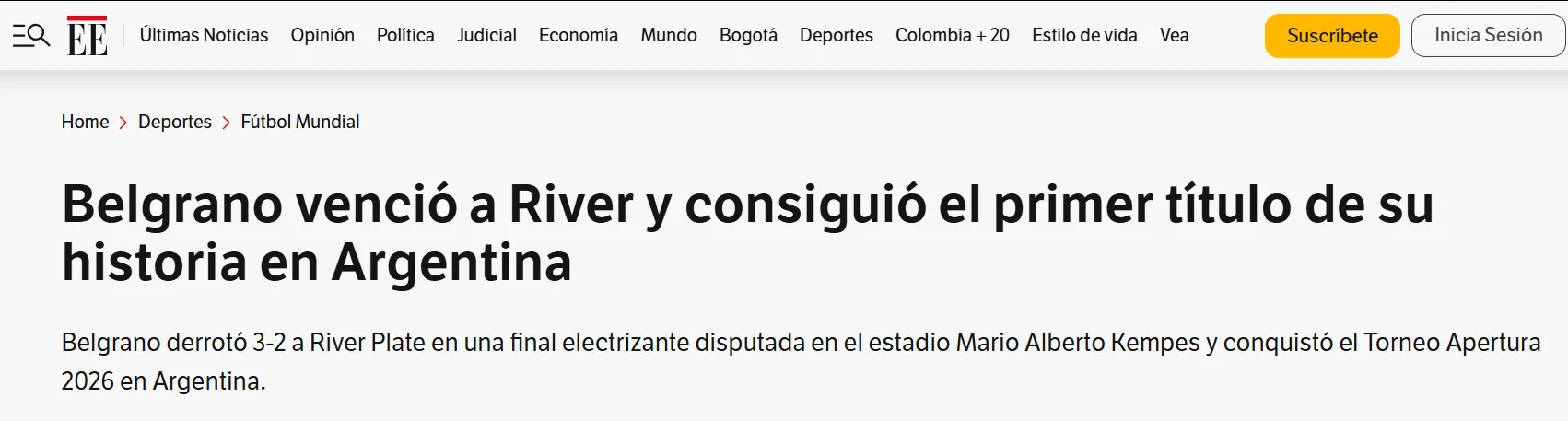 El Espectador – Colombia.