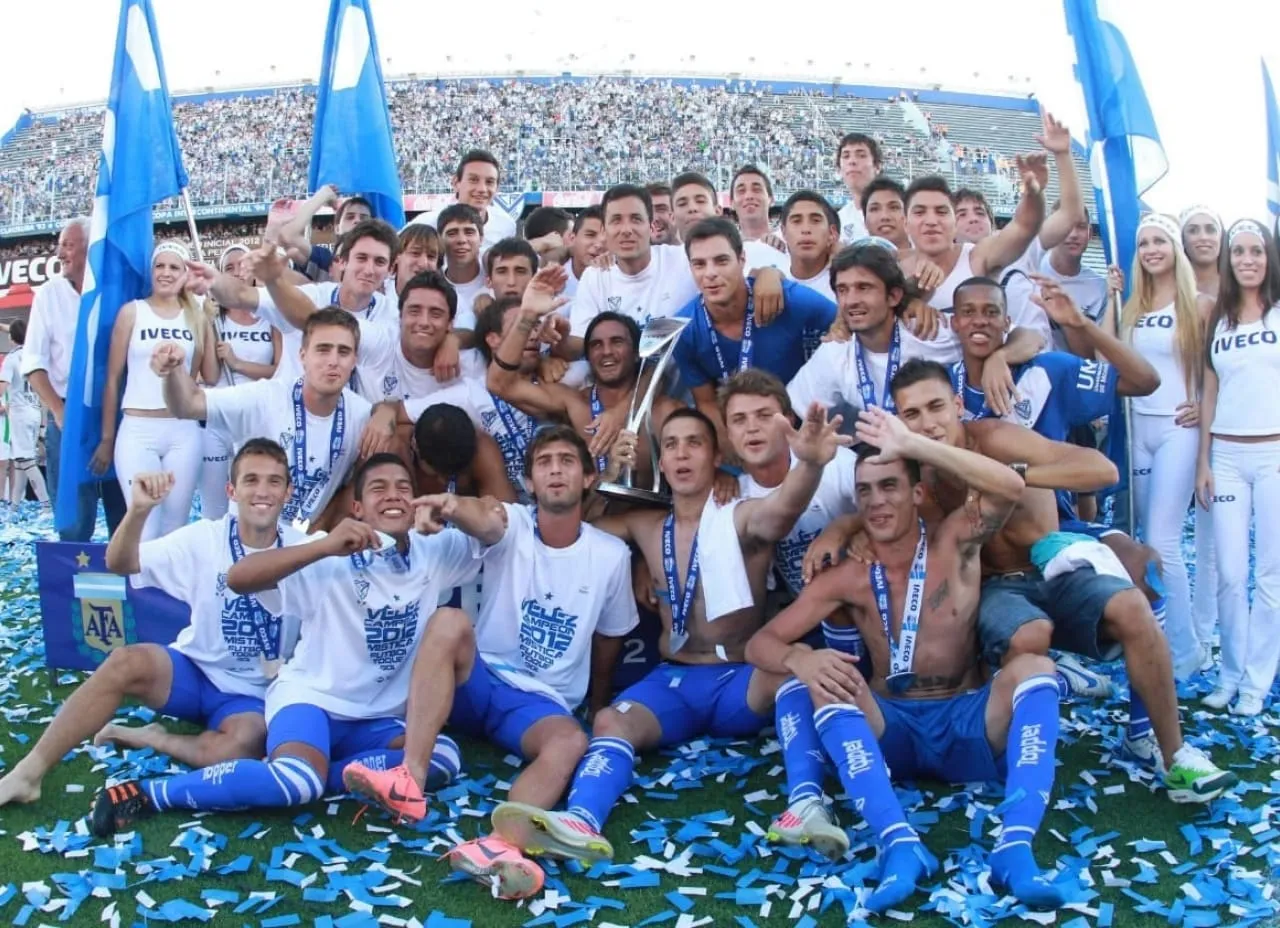 Celebrando el título del 2012 con Vélez. Foto Vélez Sarsfield.
