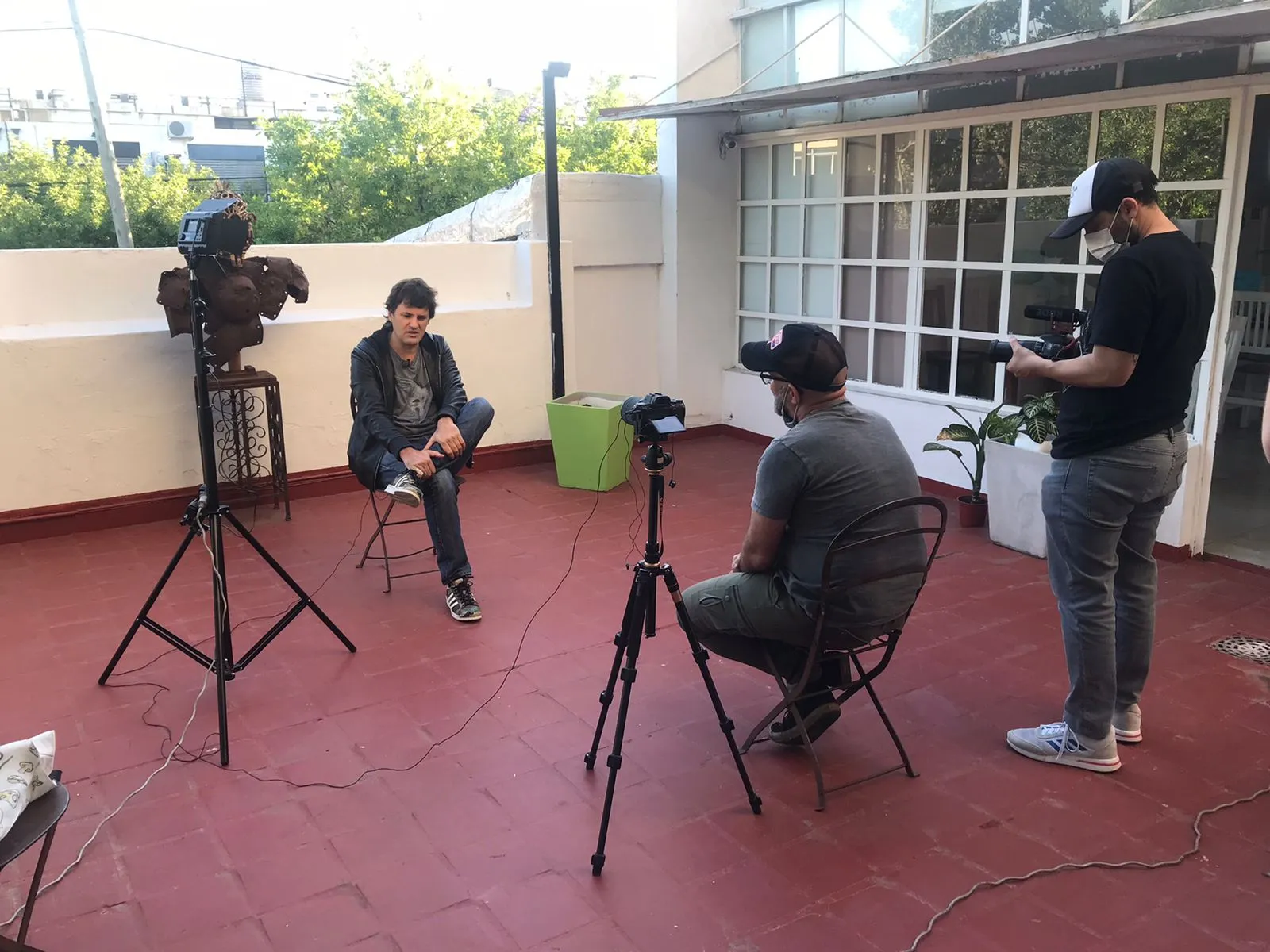 Originario entrevista a Ciro. (Foto: @damianoriginario).
