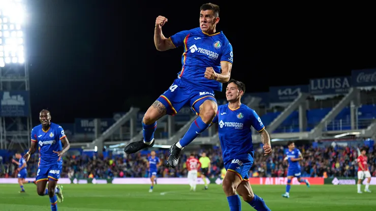 Zaid Romero festejando un gol en Getafe.