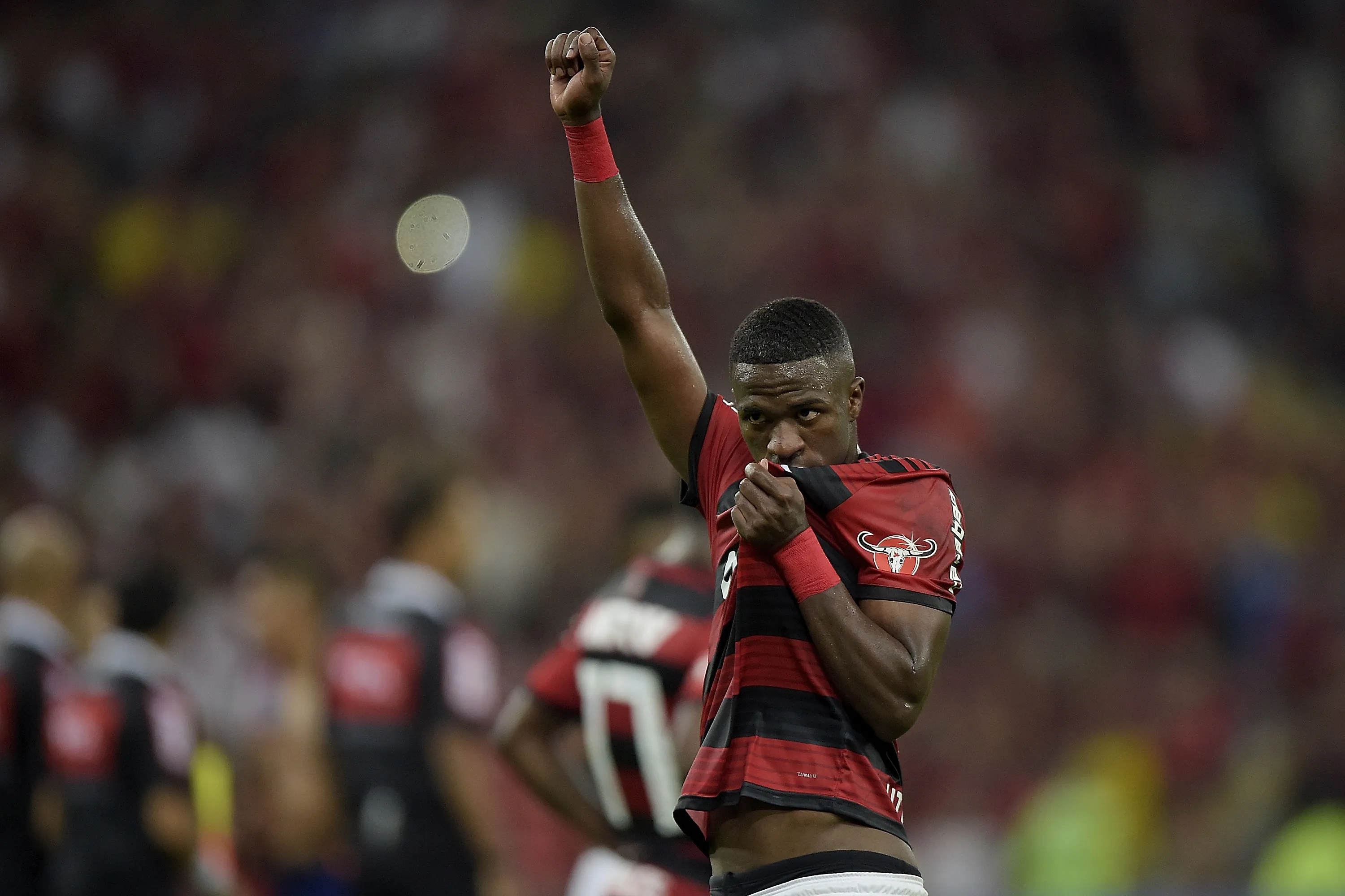 Vinícius Júnior con la camiseta de Flamengo. (Foto: Getty)