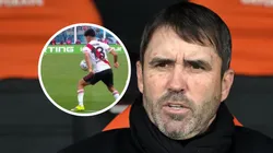Eduardo Coudet dijo que para él no fue penal de Lautaro Rivero en la final del Torneo Apertura entre River y Belgrano.