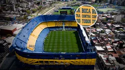 Hinchas de Boca pegaron carteles cerca de La Bombonera.