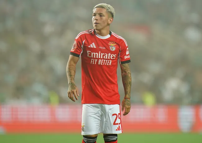 Gianluca Prestianni, delantero argentino de Benfica. (Getty Images)