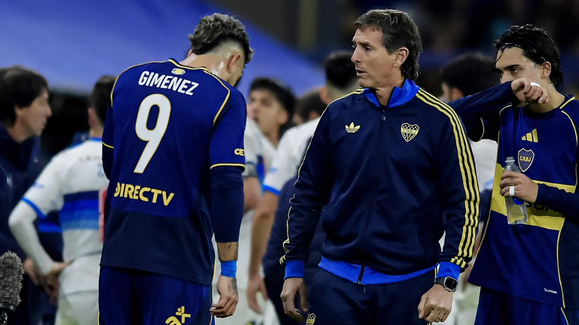 Claudio Úbeda y Milton Giménez en la eliminación de la Libertadores.