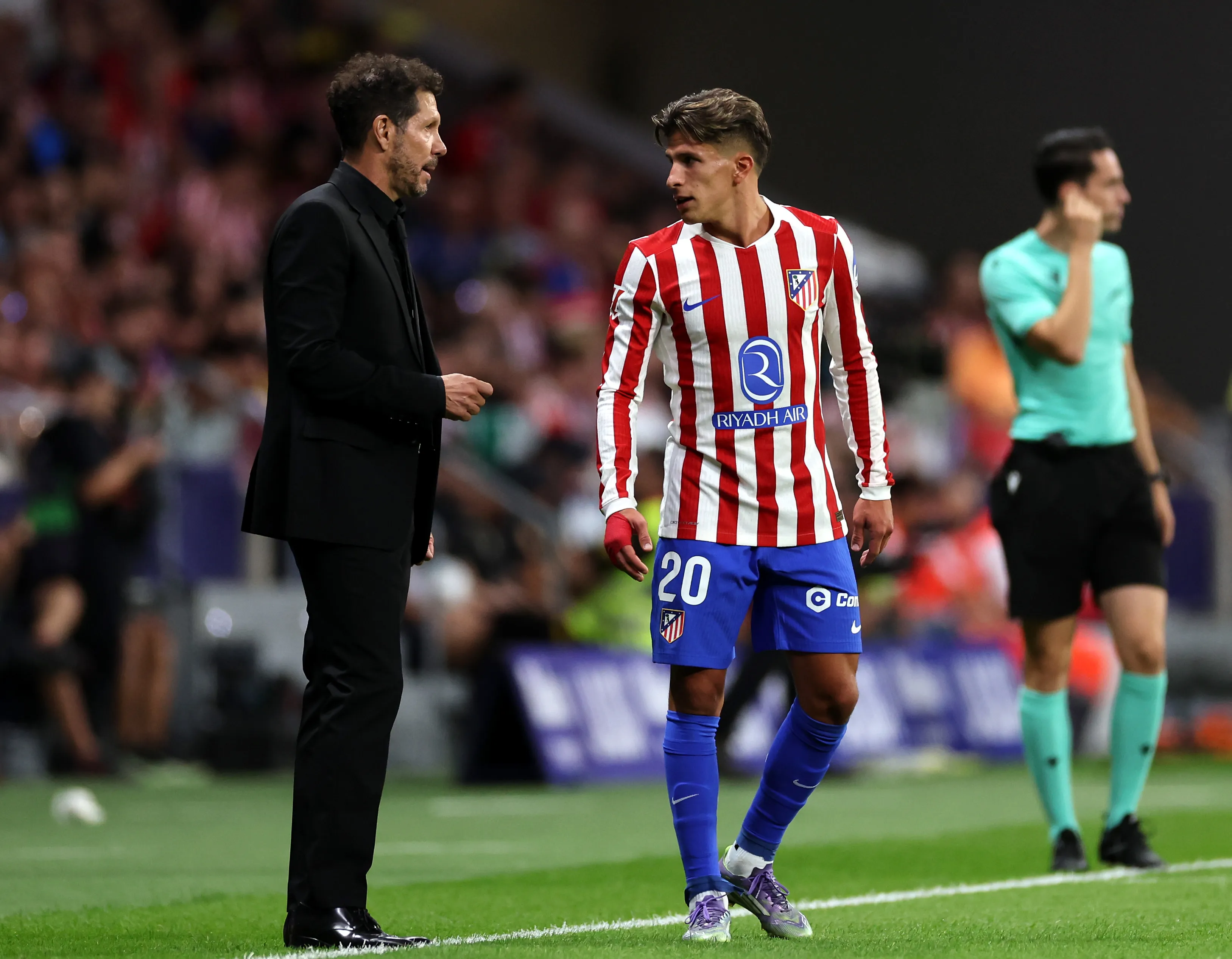 Giuliano y Diego Simeone, en Atlético de Madrid. (Getty Images)