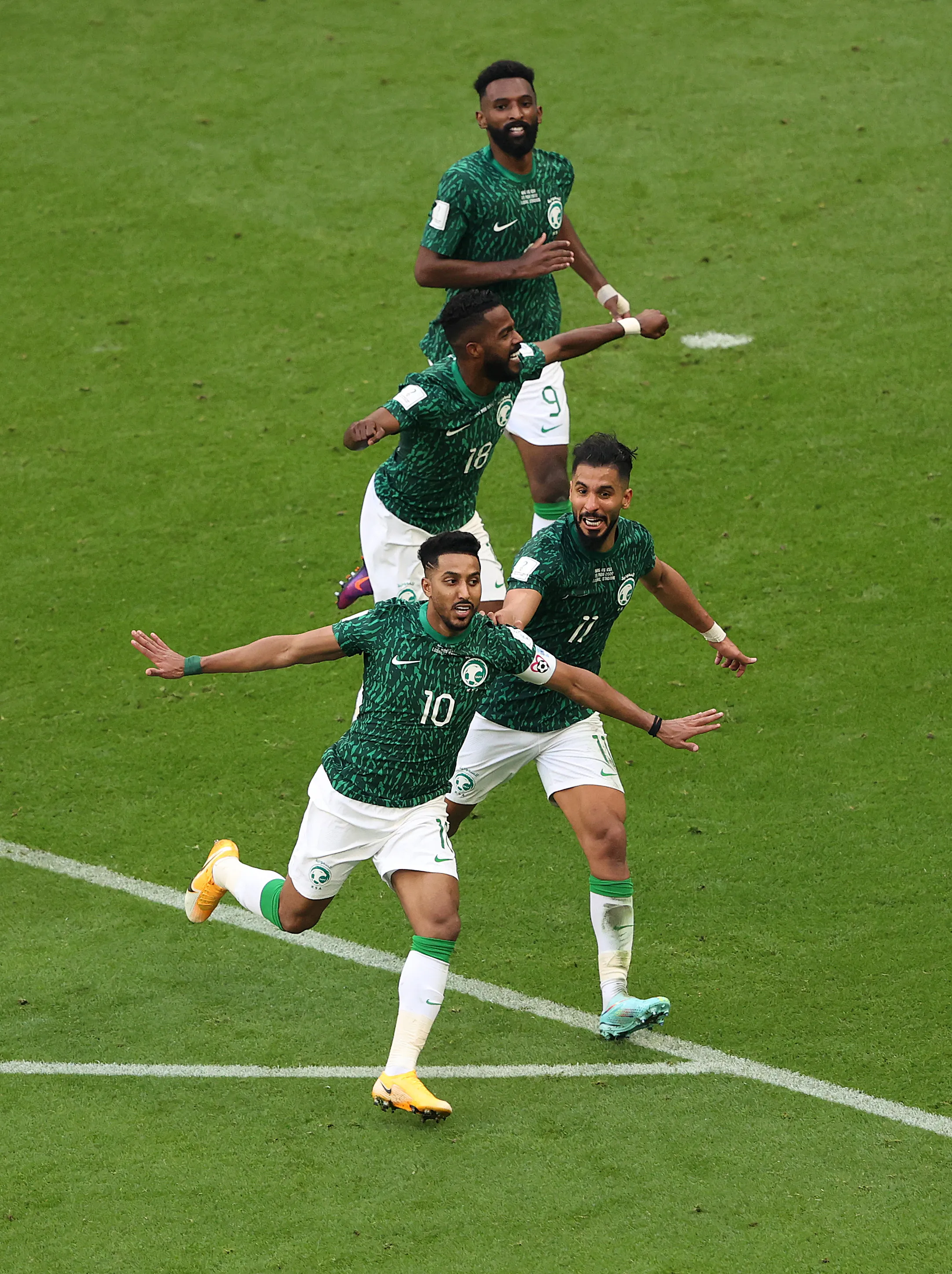 Salem Al-Dawsari celebra su gol ante Argentina.