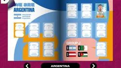 Los jugadores de Argentina en el álbum virtual Panini.