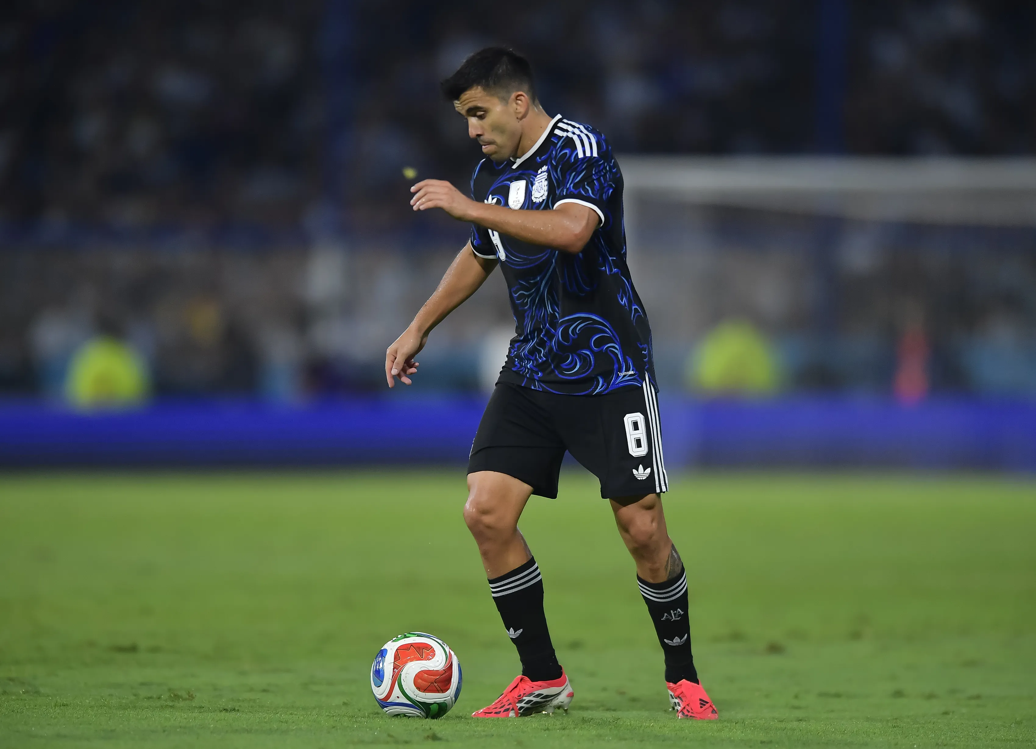 Marcos Acuña en su último partido con la Selección Argentina. Getty Images.