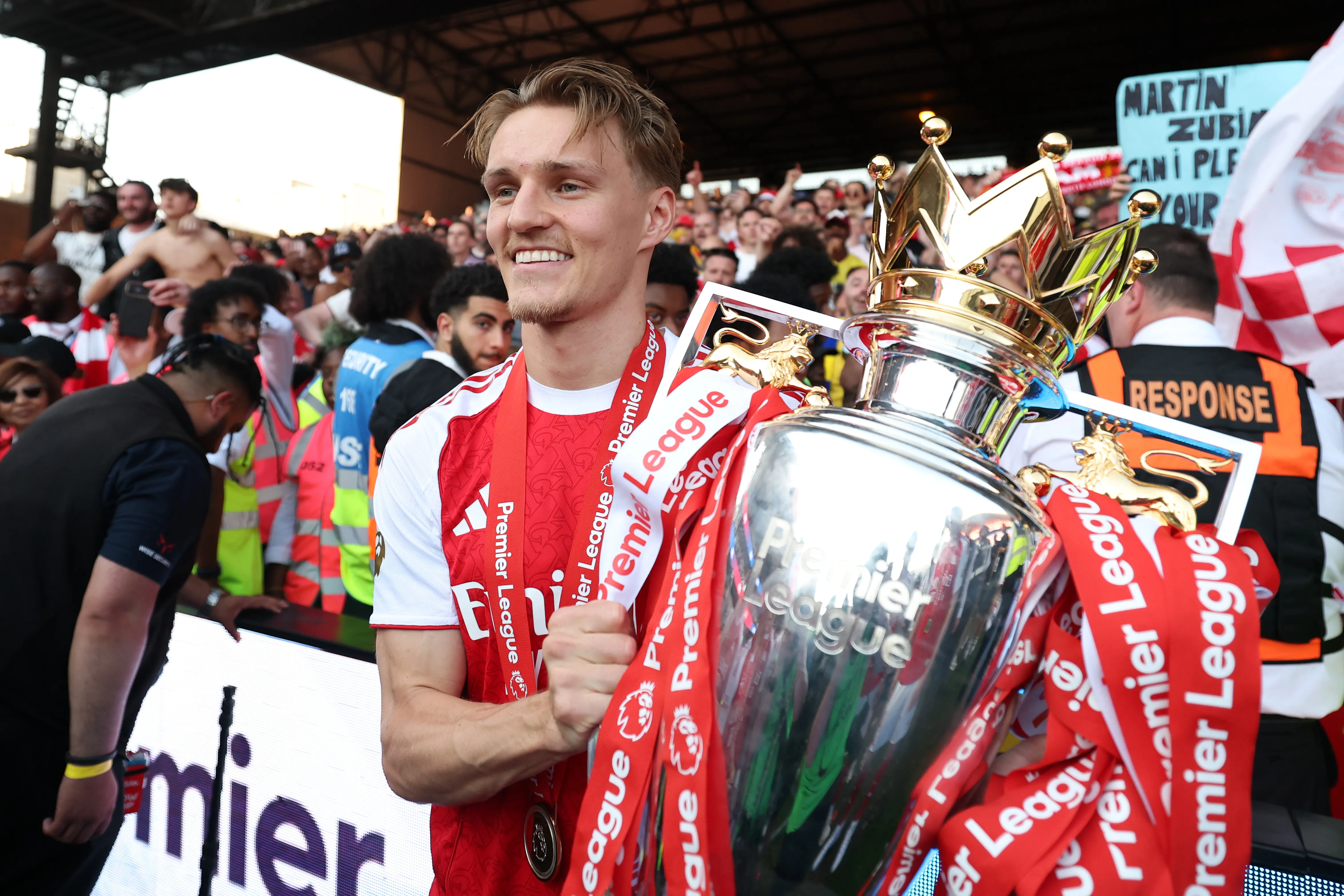 Martin Odegaard, capitán de Arsenal. (Getty Images)