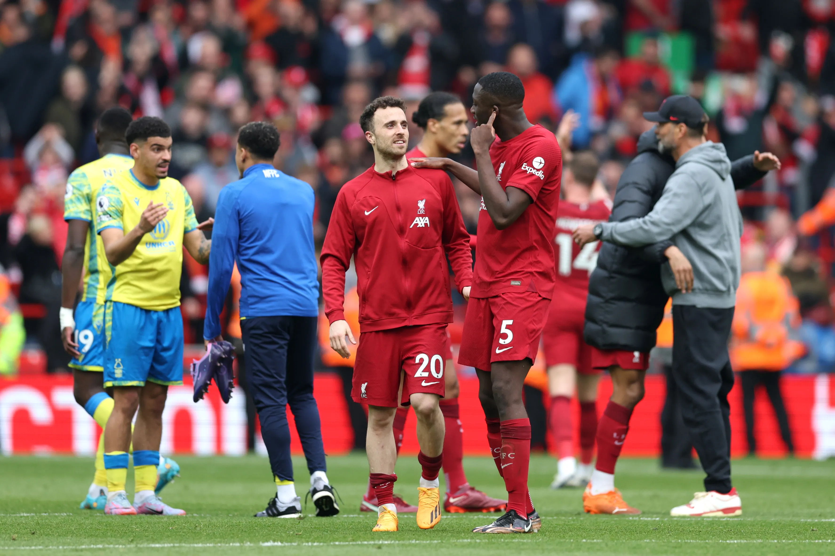 Konaté y Diogo Jota compartieron cuatro temporadas en Liverpool.