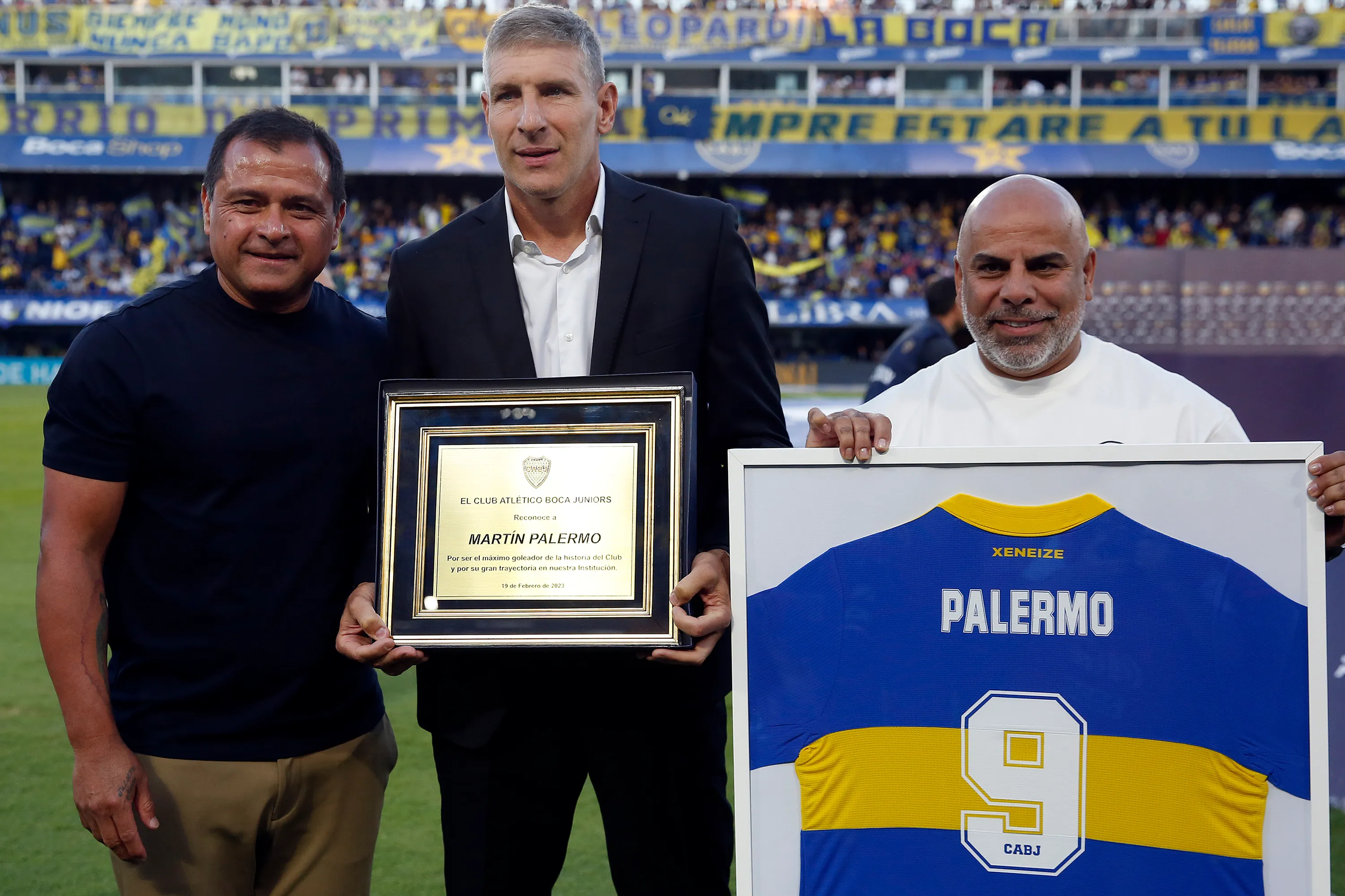 Martín Palermo, reconocido por Boca en 2023. (Foto: Getty)