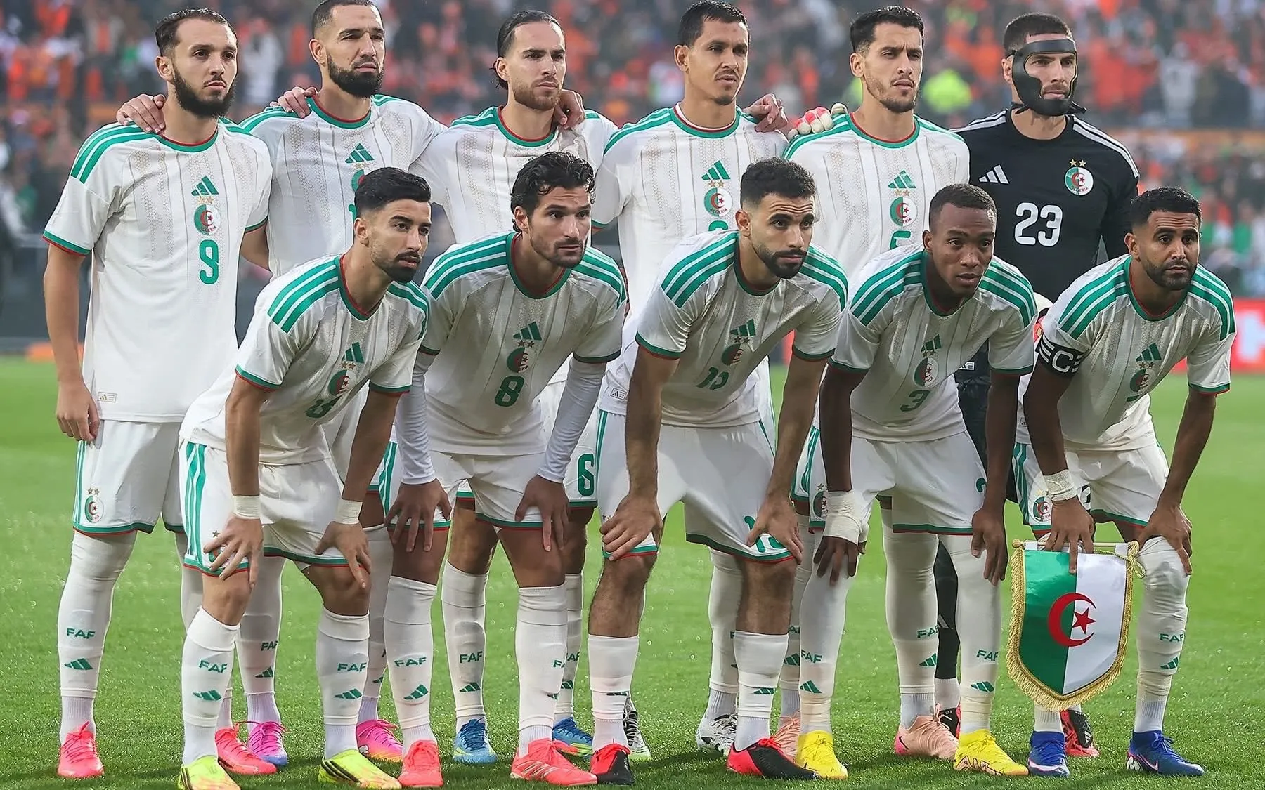 La formación inicial de Argelia vs. Países Bajos. Foto: Federación Argelina.