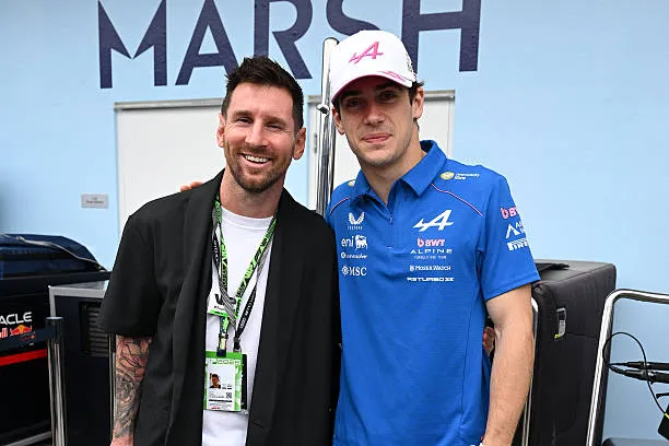 Lionel Messi y Franco Colapinto. (Getty Images)