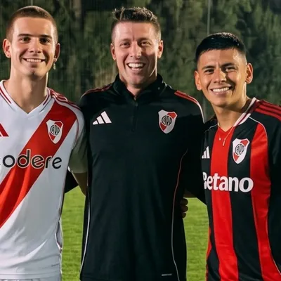 Mastantuono y Echeverri jugaron un picado con la de River