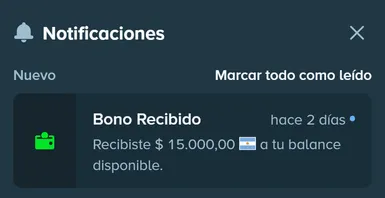 Bono recibido en Stake Argentina