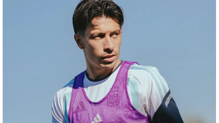 Lisandro Martínez en la Selección Argentina.