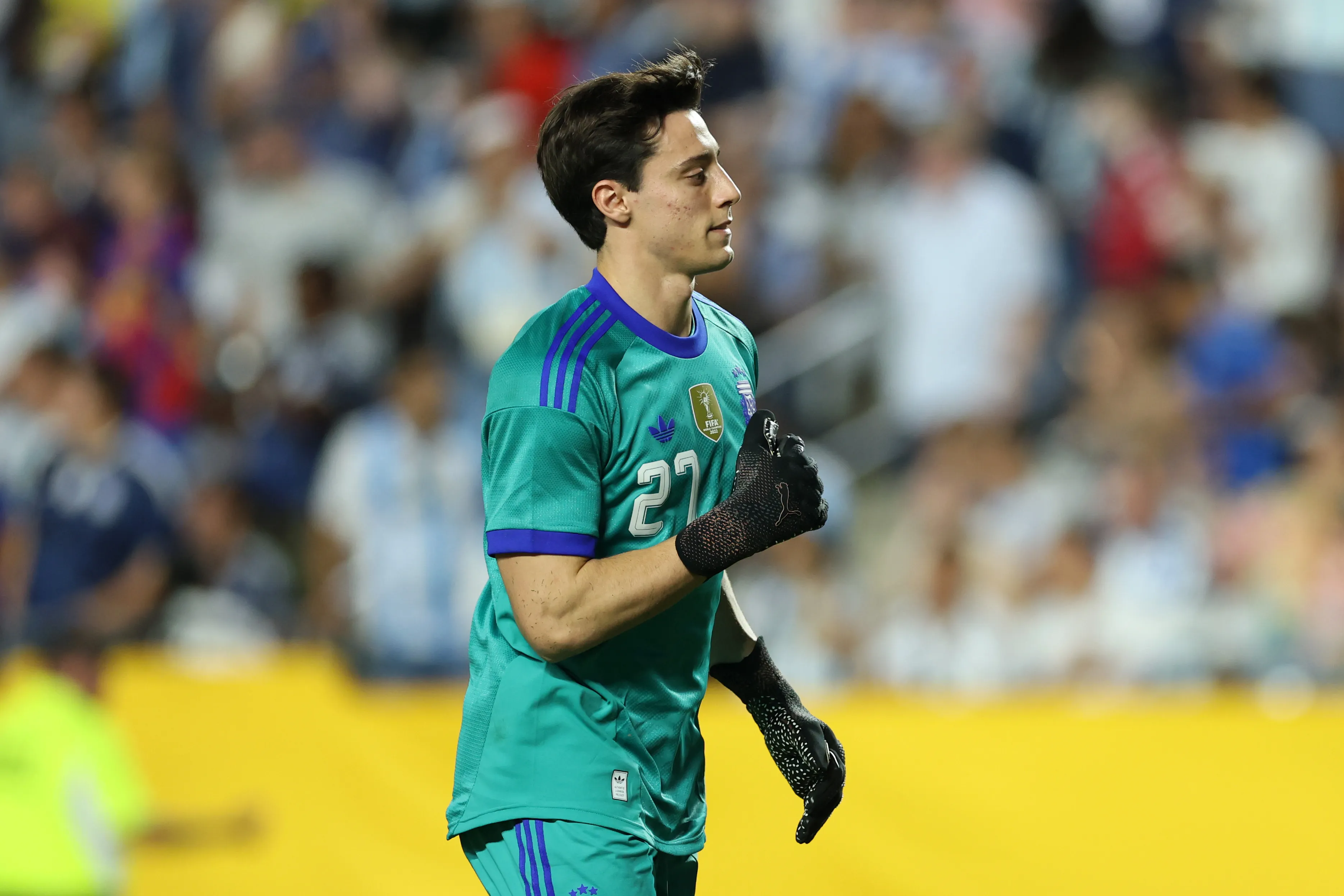 Santiago Beltrán debutó en la Selección Argentina en el amistoso ante Honduras. (Foto: Getty).