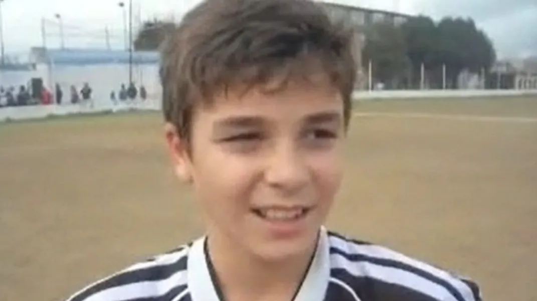 Julián Alvarez, de niño, en Atlético Calchín.
