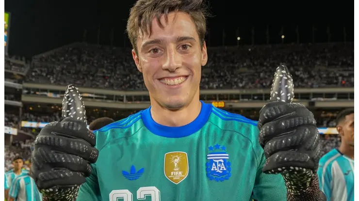 Santiago Beltrán, tras su debut en la Selección Argentina.