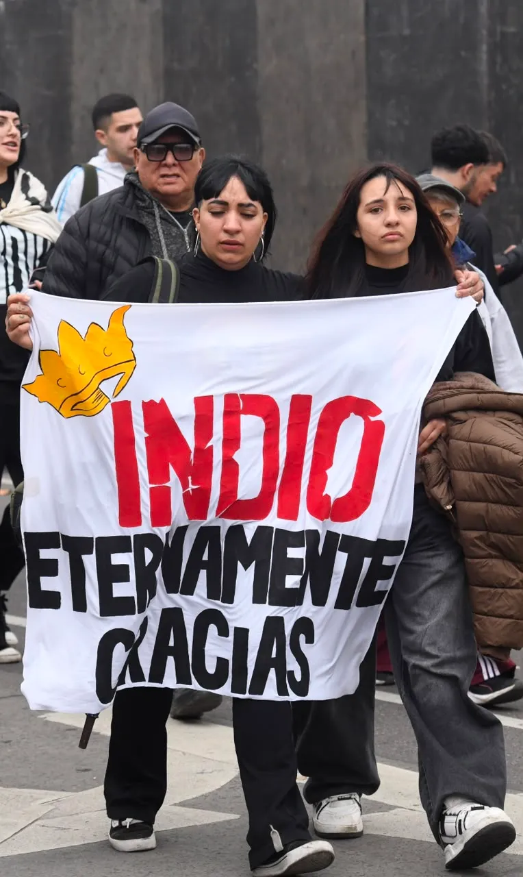 Los fanáticos despidieron al Indio Solari. (Diego Haliasz)