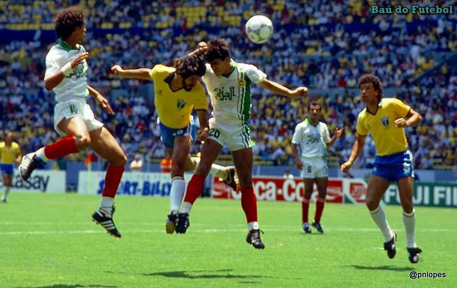 Argelia perdió con Brasil apenas 1-0 en el 86. Foto Baú do futebol