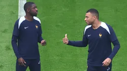 Ousmane Dembelé y Kylian Mbappé en la Selección de Francia.