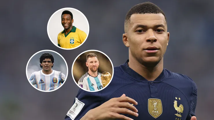 Kylian Mbappé consideró que Pelé, Diego Maradona y Lionel Messi, en ese orden, son los más influyentes en la historia del Mundial.