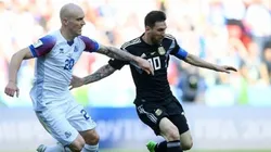 Argentina e Islandia en el Mundial 2018.