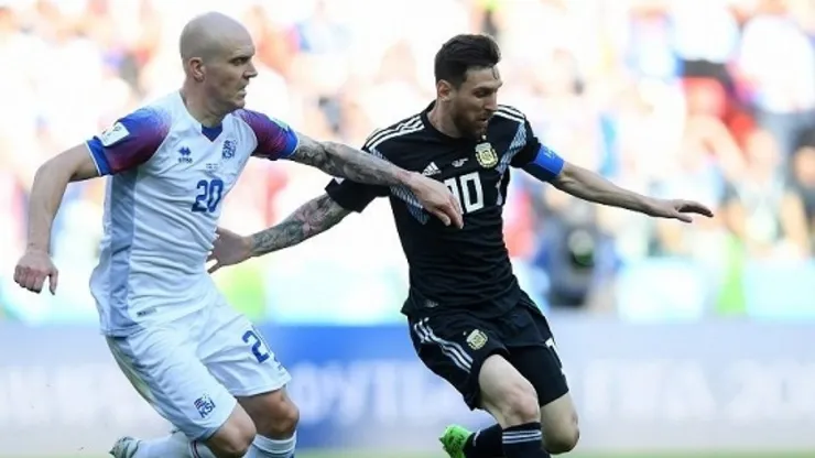 Argentina e Islandia en el Mundial 2018.