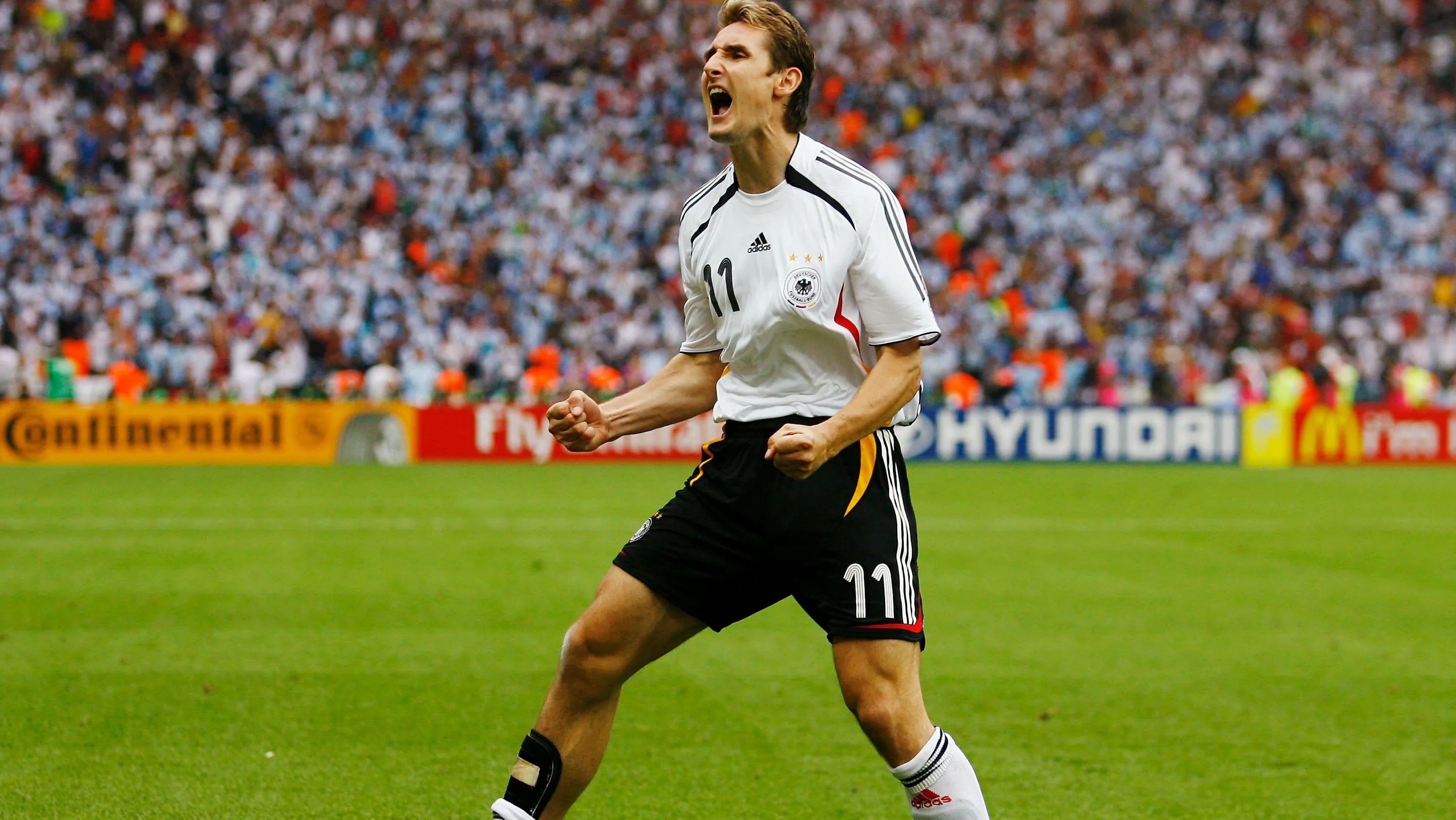 Miroslav Klose, el líder de la tabla de goleadores de la historia de la Copa del Mundo. Getty Images.