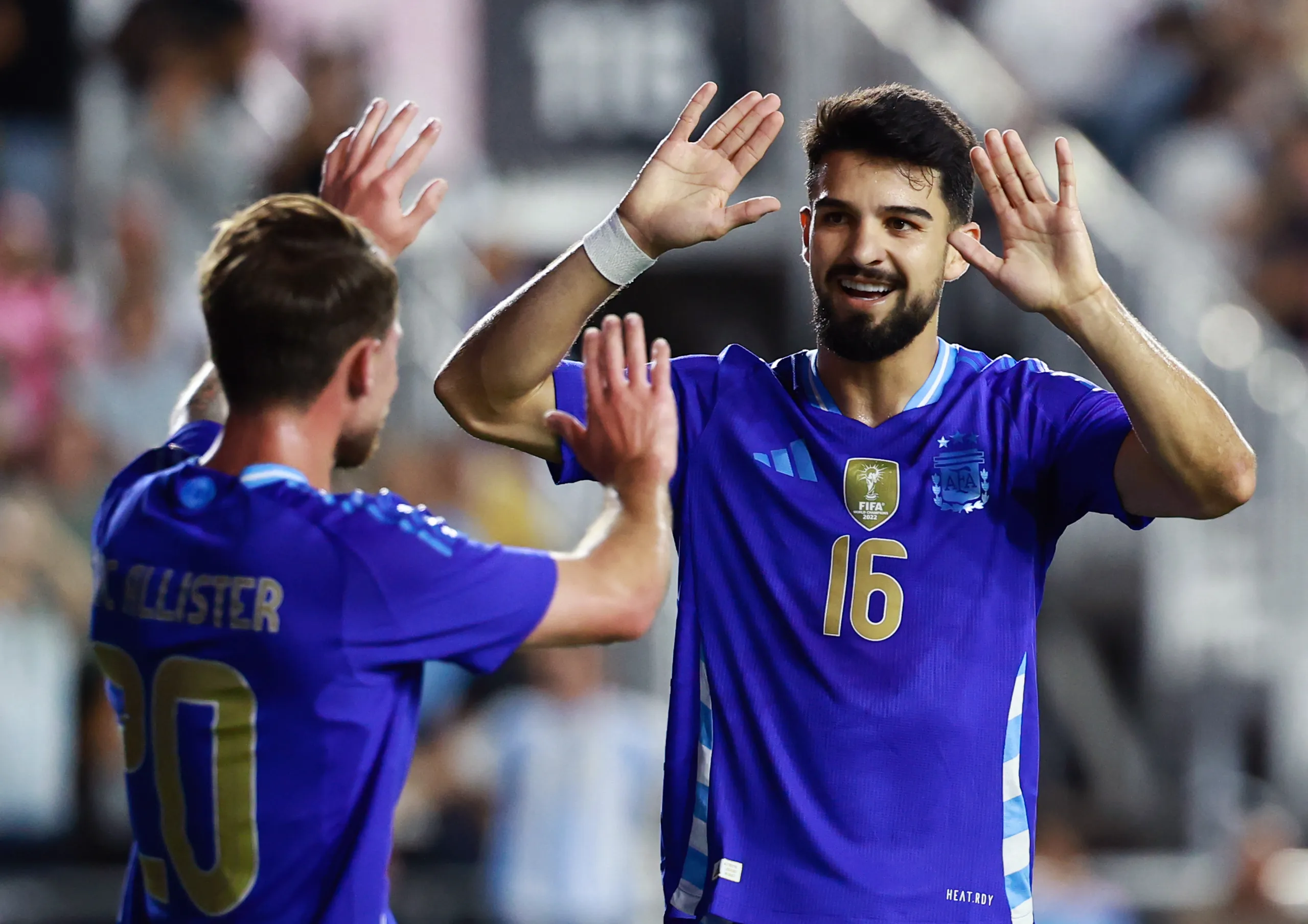 El Flaco López le marcó a Puerto Rico su único gol con la Selección Argentina.