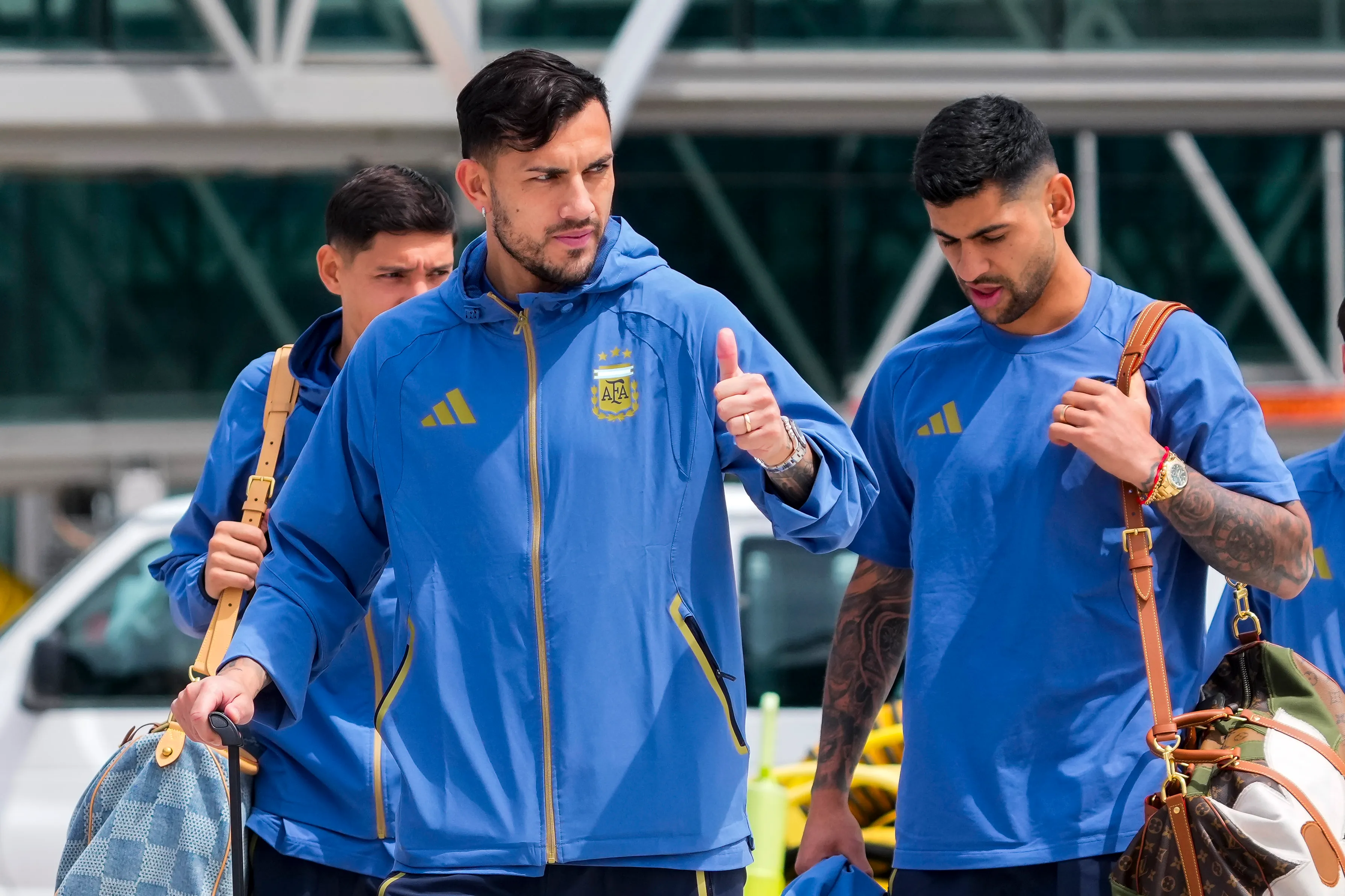 Leandro Paredes en su arribo a Estados Unidos. (Foto: Getty)