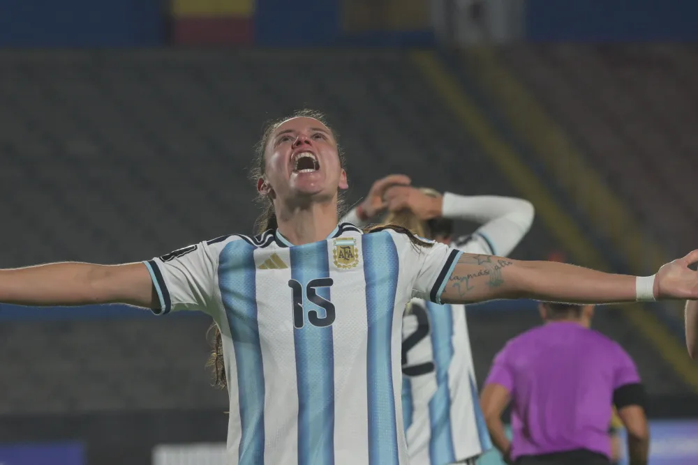 Bonsegundo metió cinco goles en el torneo. Foto AFA.