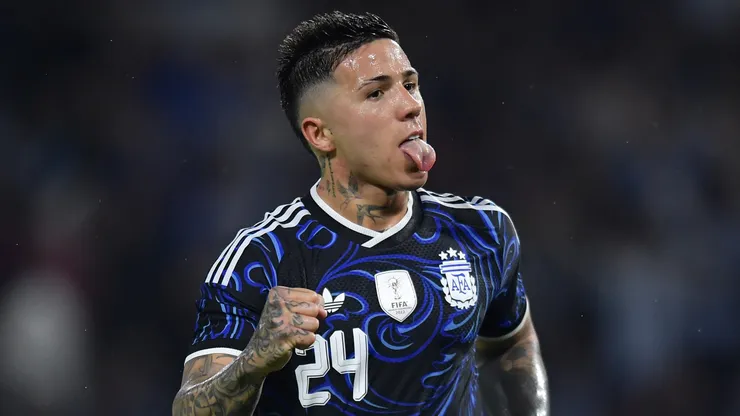 Enzo Fernández, mediocampista de la Selección Argentina.