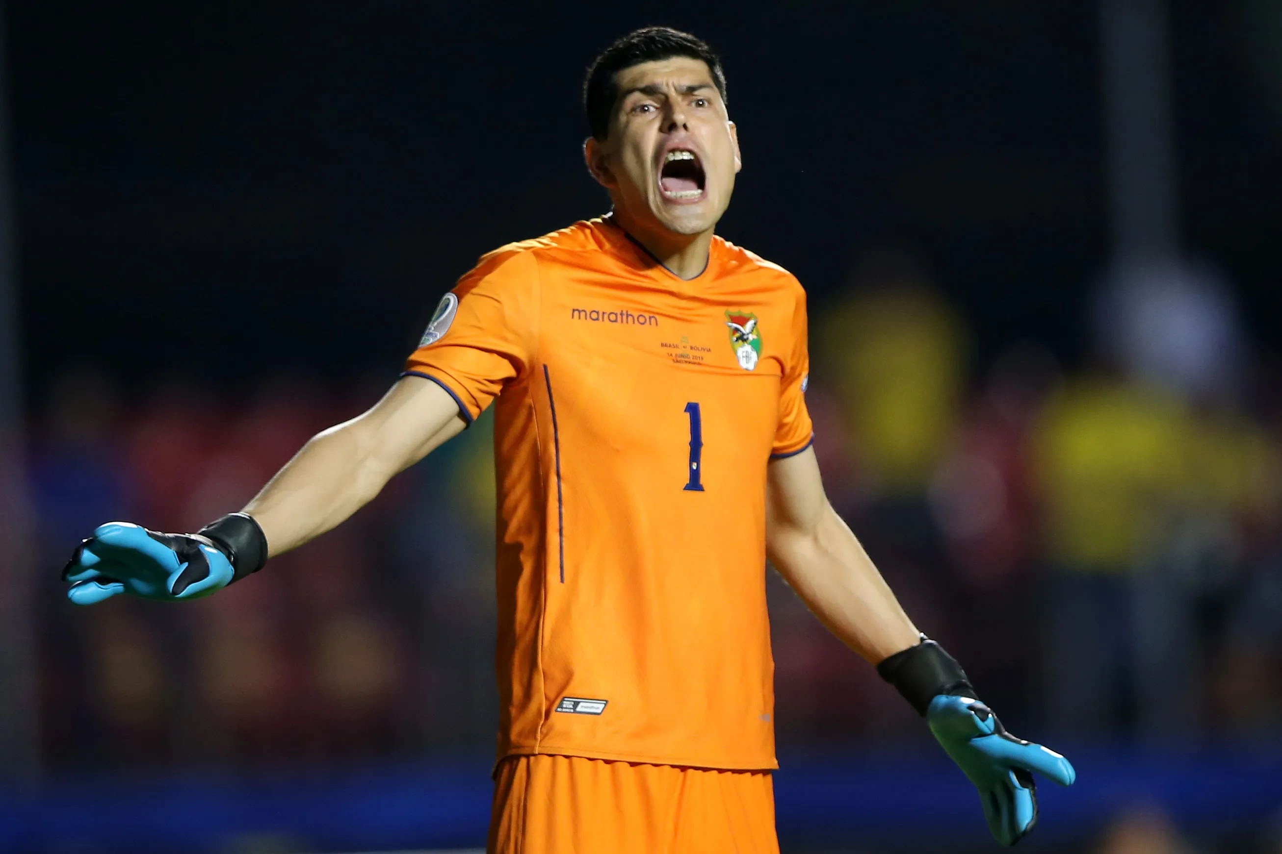 Carlos Lampe, arquero de la Selección de Bolivia. (Getty Images)