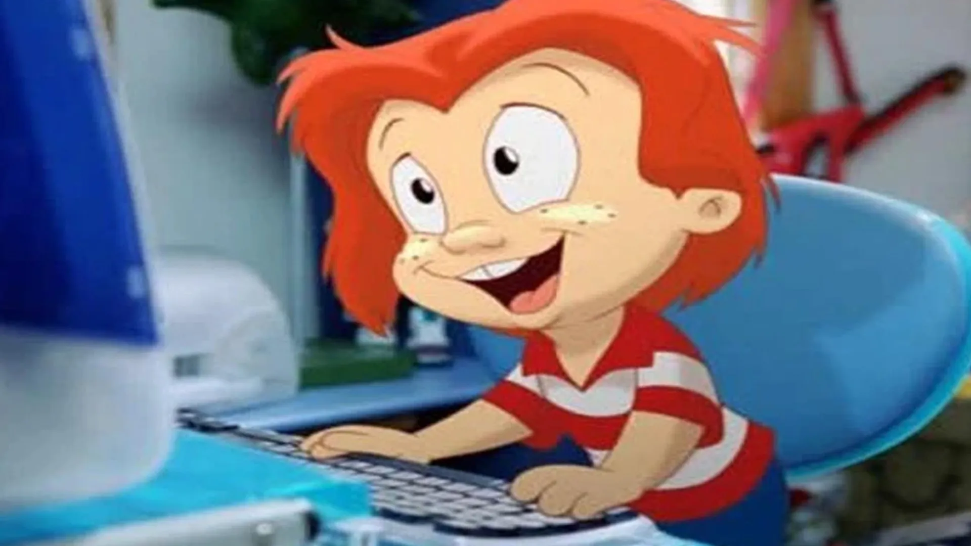 Dibu, el personaje principal de la serie argentina “Mi familia es un dibujo” (1996-1998).