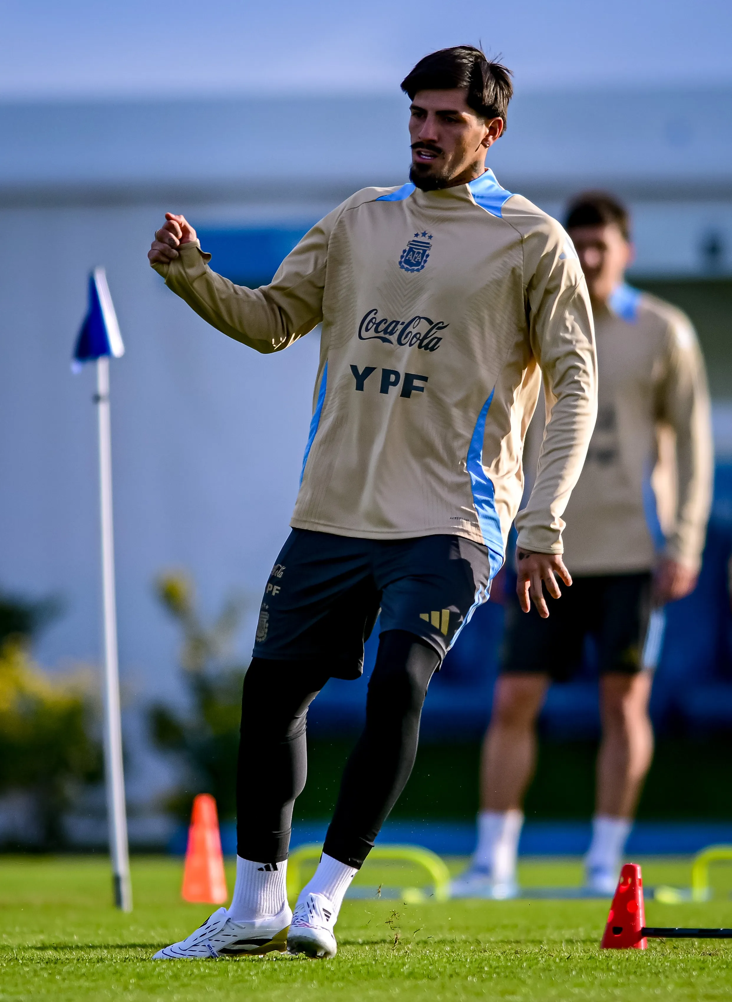 Kevin Lomónaco durante sus entrenamientos en la Selección Argentina.
