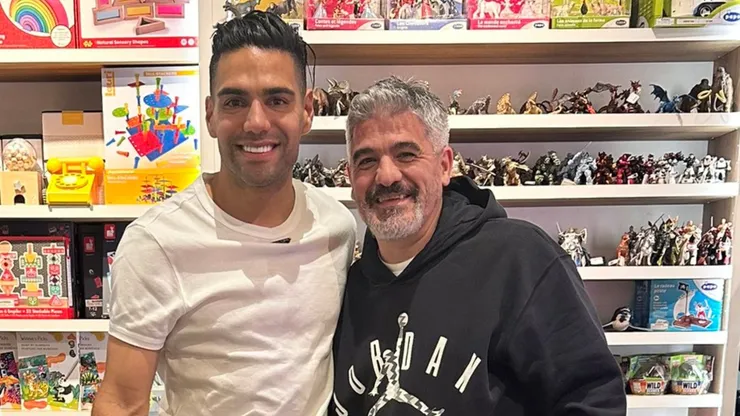 Radamel Falcao y Ariel Ortega