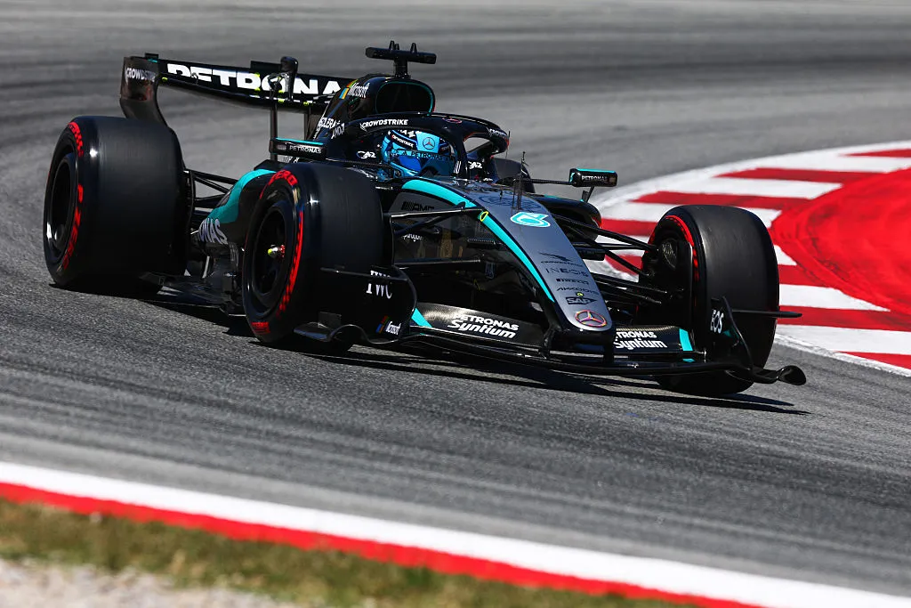 Russell hizo la pole en Barcelona. (Getty)